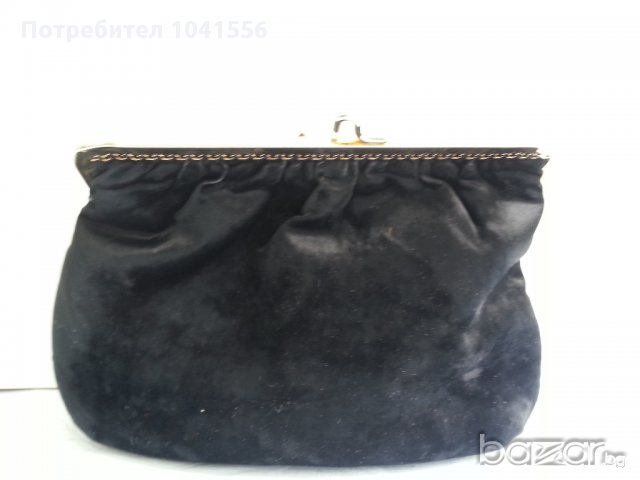   дамска чанта клъч черно кадифе, снимка 7 - Антикварни и старинни предмети - 11103141