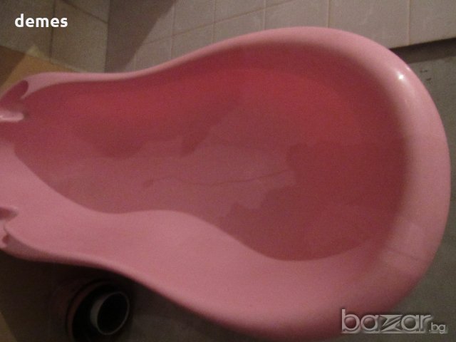 Розова пластмасова ваничка, много запазена, снимка 2 - За банята - 21243846