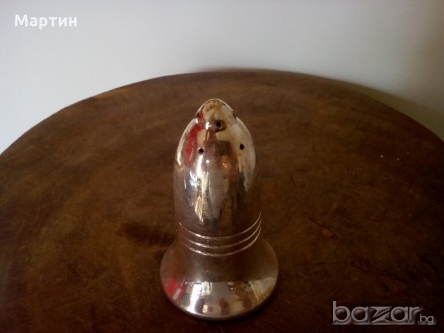 1937г. Посребрена масивна  - Солница - 1 бр. ( 777944) , снимка 2 - Други стоки за дома - 18312207