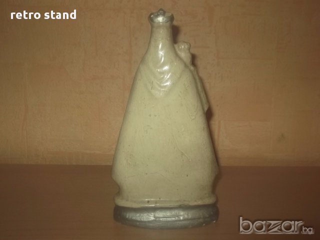 № 1840 стара гипсова статуетка   - височина 20 см, снимка 2 - Други ценни предмети - 13811659