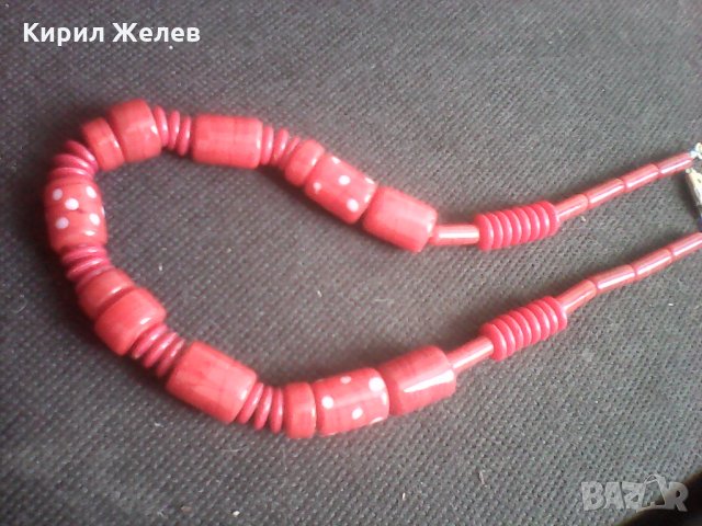 Герданче старинно червено 8202 , снимка 2 - Колиета, медальони, синджири - 25254348