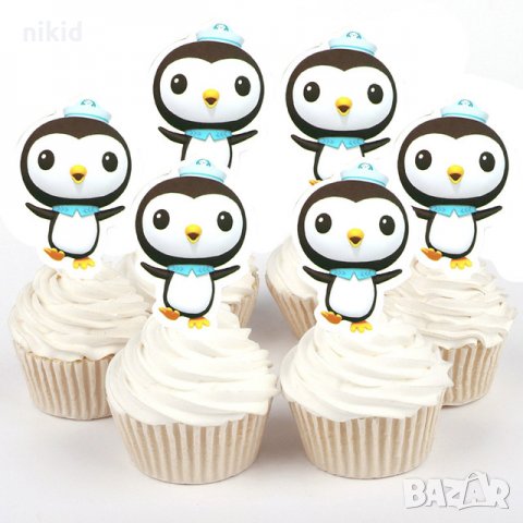 Пингвин 25 бр картон топери за кексчета мъфини торта рожден ден украса