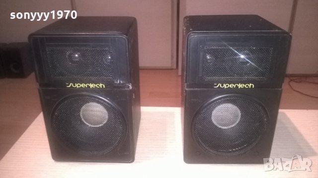 supertech 2x100w/4ohm-2бр метални тонколони-внос швеицария