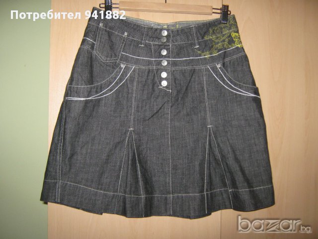 Черна дънкова поличка