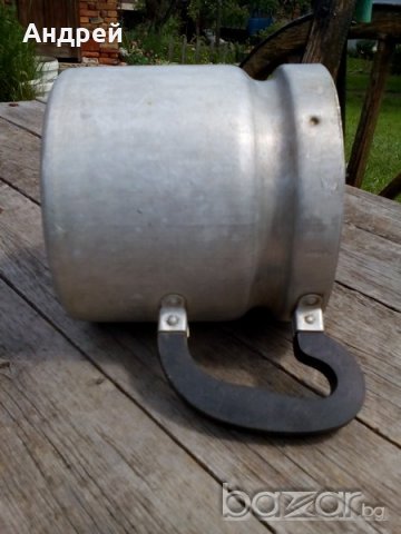 Старо алуминиево канче,кана, снимка 3 - Антикварни и старинни предмети - 18965419