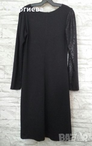 Елегантна черна рокля, снимка 4 - Рокли - 25034656