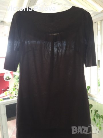 Нежна спортна блуза, памук,шоколад, снимка 6 - Туники - 22718773