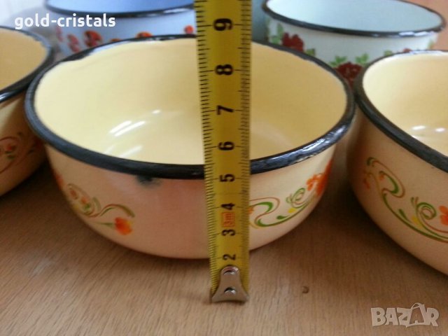 Сервиз емайлирани купи, снимка 8 - Антикварни и старинни предмети - 26107398
