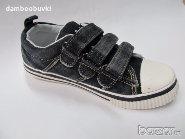 Детски дънкови гуменки в черно 34/39, снимка 1