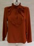 Дамска блуза цвят керемида марка Fever City - L, снимка 1 - Блузи с дълъг ръкав и пуловери - 23165827