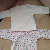 Тънки блузки с дълъг ръкав 0-3 месеца, снимка 1 - Бебешки блузки - 20975755