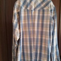 карирана памучна риза с дълъг ръкав, снимка 2 - Ризи - 25177569