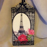 Дървена закачалка " Париж ", закачалка за ключове, снимка 1 - Декорация за дома - 21572552