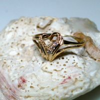 златен пръстен -сърце- 1.61 грама/ размер 53.5, снимка 4 - Пръстени - 13713635