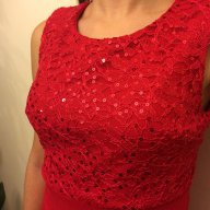 червена рокля с ефектен гръб, снимка 3 - Рокли - 13167568
