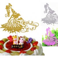 Фея Birthday Girl бркатен топер клечки декорация торта парти украса рожден ден, снимка 1 - Декорация - 23456181