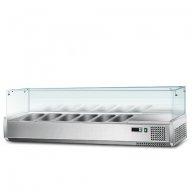 1.Хладилна поставяща се отгоре витрина 1,2 м х 0,34 м - за 5x 1/4 GN- контейнер номер на артикул: AG, снимка 2 - Витрини - 11639502