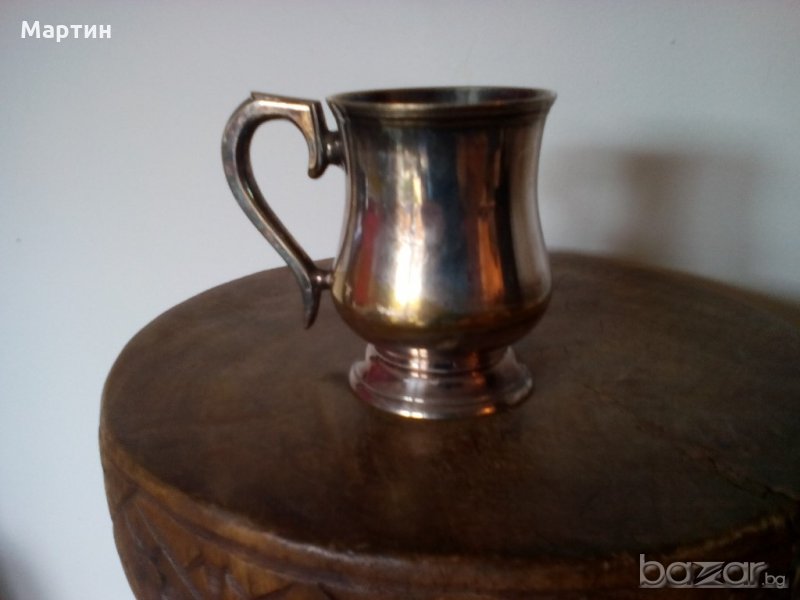 Посребрена масивна стара - Халба ( 777889) , снимка 1