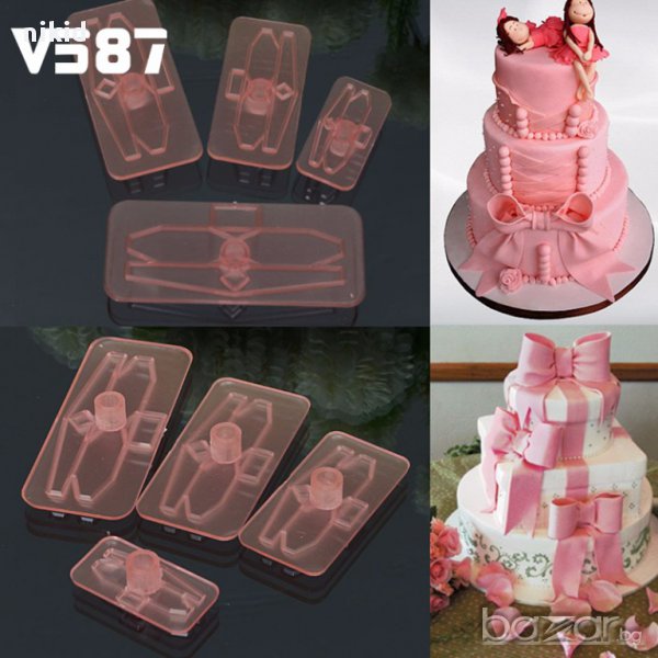   4 размера пандела пандели панделки пластмасови резци форма форми торта украса фондан, снимка 1