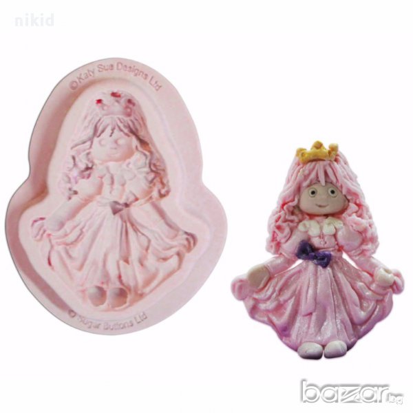 принцеса кукла силиконов молд форма за украса торта с фондан шоколад, снимка 1