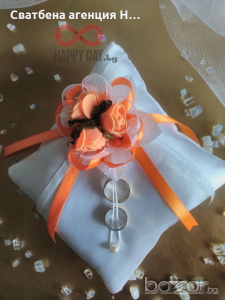 Сватбена възглавничка за халки Сара, снимка 1