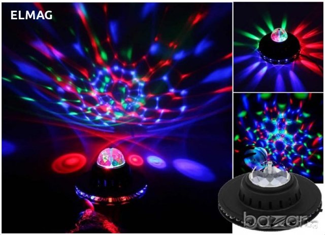 LED ротационна лампа с диско ефект , снимка 4 - Други стоки за дома - 20249059