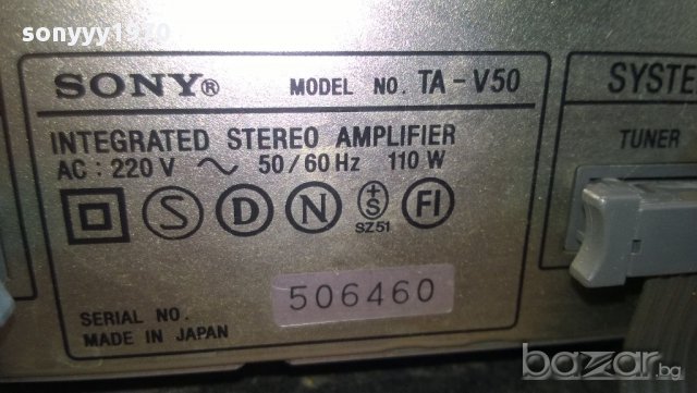 sony cdp-35+ta-v50+st-v50l+tc-v50w-made in japan-внос швеицария, снимка 16 - Ресийвъри, усилватели, смесителни пултове - 10355693