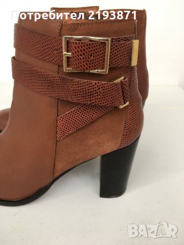Нови естествена кожа боти цвят коняк Topshop номер 40, снимка 9 - Дамски боти - 24360085