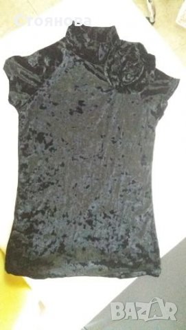 Комплект дамска тениска поло и панталон черно кадифе, снимка 7 - Костюми - 18845966