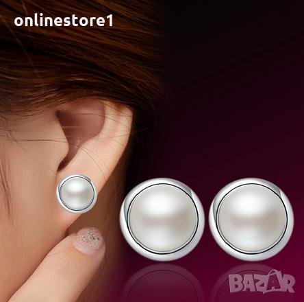 Сребърни обеци брилянт - 925 сребро BF114