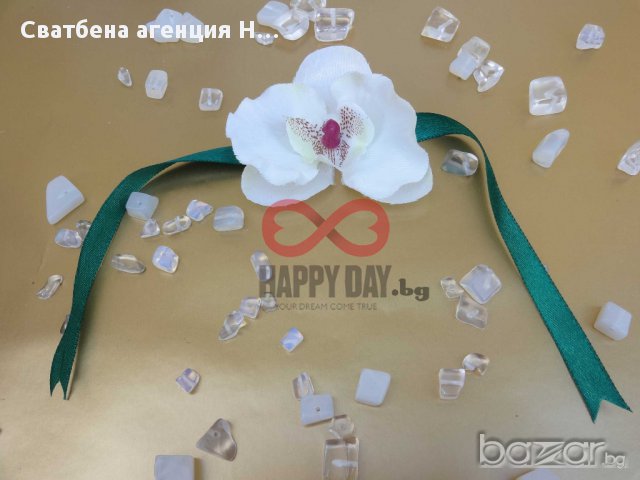 Сватбени бутонери - бутониера-гривна Орхидея