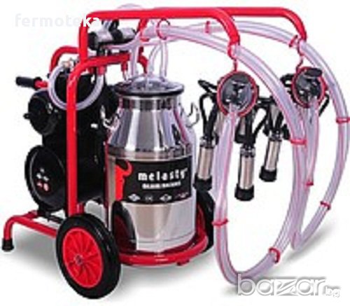 Доилен агрегат за 2 крави с 40 л. неръждаем гюм