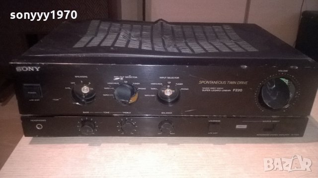 sony ta-f220 stereo amplifier-за ремонт/части-внос швеицария, снимка 4 - Ресийвъри, усилватели, смесителни пултове - 22301676