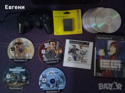 Плейстейшън 2 Playstation 2 пълен комплект с 10бр. Игри на дискове, снимка 2 - Други игри и конзоли - 22638874