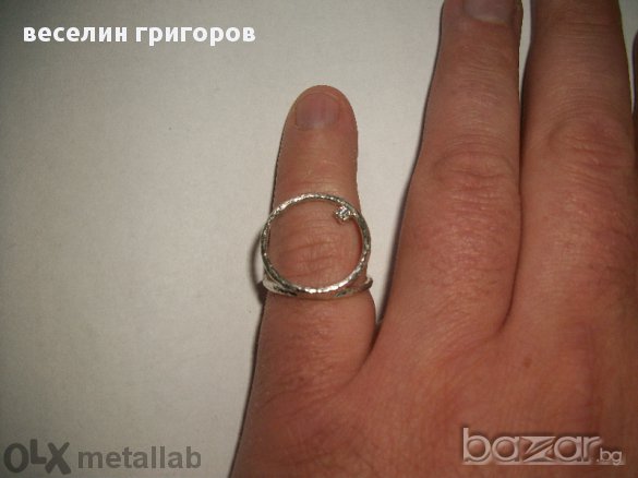 сребърен пръстен, снимка 4 - Пръстени - 11628720