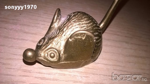 *Мини ретро колекция-мишле-масив/месинг-8х3х3см-внос швеицария