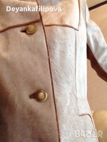 Манто от естествена кожа и косъм пони., снимка 2 - Палта, манта - 15287099