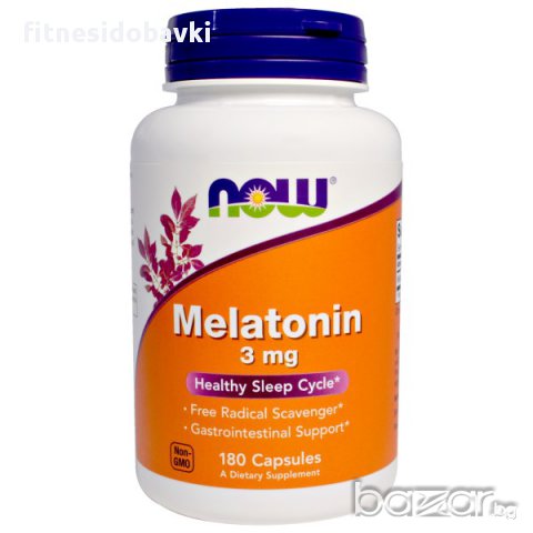 NOW Melatonin 3 мг, 180 капсули, снимка 1 - Хранителни добавки - 16156021