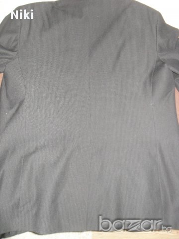 Черно мъжко сако Сисли, снимка 2 - Сака - 11657279