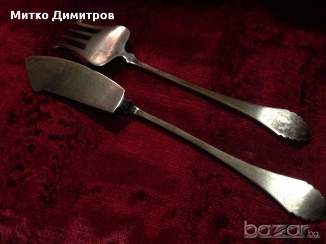 СРЕБЪРЕН КОМПЛЕКТ ЗА МИДИ И ДР., снимка 4 - Антикварни и старинни предмети - 13490090