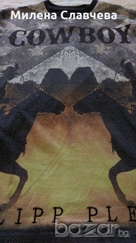 100% ОРИГИНАЛНА мъжка блуза на PHILIPP PLEIN, снимка 3 - Блузи - 20928288