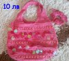 Розова чанта и ластик с пайети , снимка 1 - Чанти - 22083735