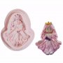 принцеса кукла силиконов молд форма за украса торта с фондан шоколад, снимка 1 - Форми - 16028776