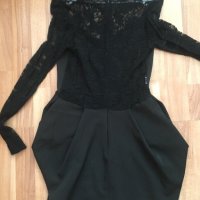 Стилна дамска черна рокля с дантелен гръб и дантелени ръкави, снимка 5 - Рокли - 23186607