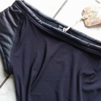 Pause Jeans  асиметричен черна блуза, снимка 6 - Тениски - 25275746