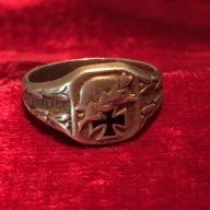 Немски сребърен мемориален пръстен Ritterkreuz, снимка 5 - Антикварни и старинни предмети - 16689963