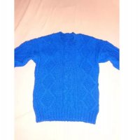  Ръчно плетен пуловер, снимка 1 - Пуловери - 23868047