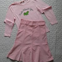 Дамски розов сет пола и блуза размер М, снимка 2 - Поли - 26072265