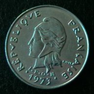 10 франка 1973, Френска Полинезия, снимка 2 - Нумизматика и бонистика - 16150701