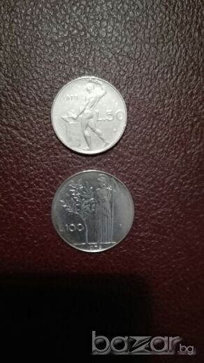 50 и 100 лири -1979г. Италия, снимка 1